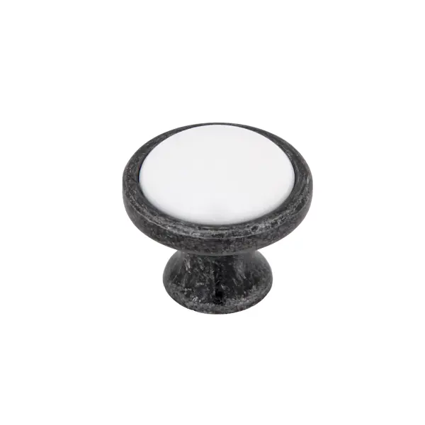 Ручка-кнопка мебельная Stampa ЦАМ цвет серебро