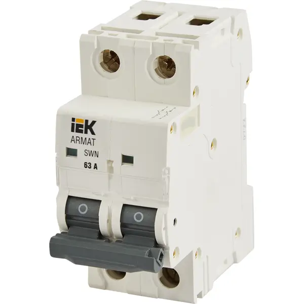 Автоматический выключатель IEK Armat SWN 2P 63 А выключатель автоматический дифференциального тока 2п c 16а 30ма тип ac 4 5ка диф 101 4 5мод dekraft 15003dek