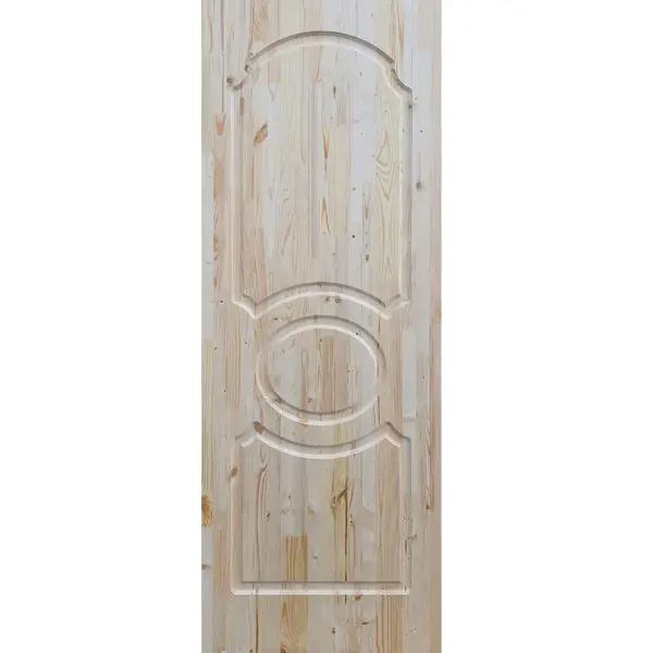 Дверь межкомнатная глухая без замка и петель в комплекте Виктория 60x200 см цвет натуральный