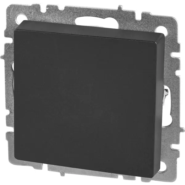 Выключатель встраиваемый IEK Brite 1 клавиша цвет черный выключатель встраиваемый iek brite 2 клавиши с индикатором графит