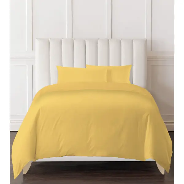фото Комплект постельного белья mona liza евро сатин желтый