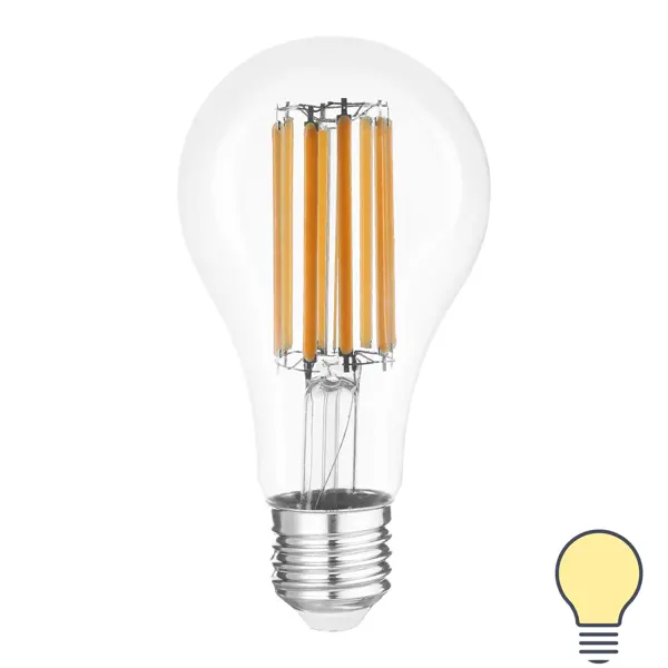 Лампочка Gauss Fil A70 E27 27 Вт груша 2800 Лм, теплый белый умная лампочка yeelight smart led bulb w3 multiple color yldp005