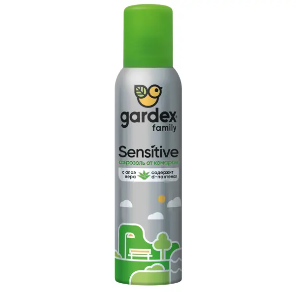 Средство для защиты от комаров Gardex Family Sensitive аэрозоль 150 мл средство для защиты от насекомых gardex extreme спрей 100 мл