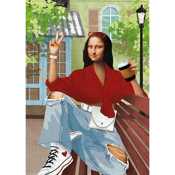 Постер Мона Лиза 21x29.7 см постер тигр в цветах 21x29 7 см