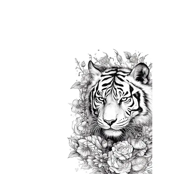 Фото Постер Тигр в цветах 30x40 см