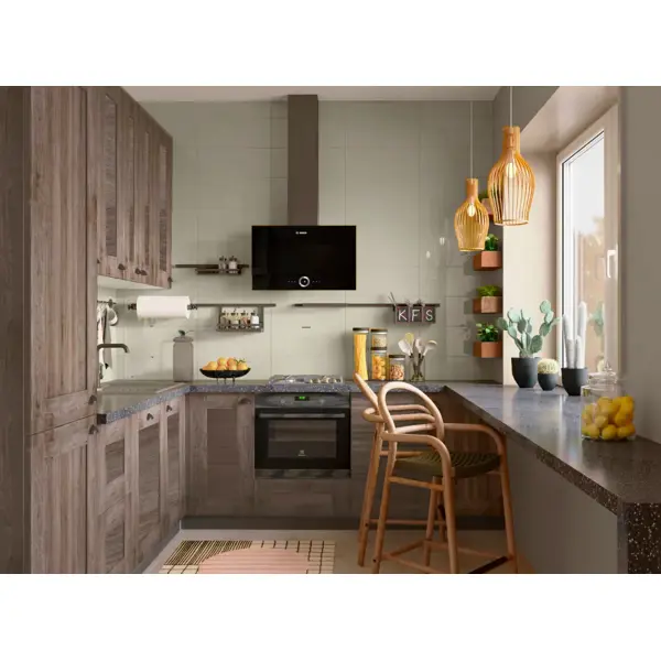фото Фасад для кухонного шкафа рошаль 44.7x214.1 см delinia id лдсп цвет рошаль