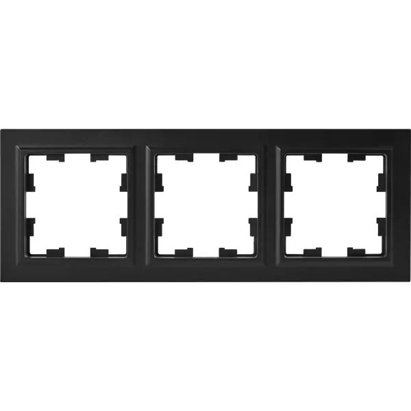 Рамка для розеток и выключателей IEK Brite 3 поста цвет черный шпатлевка для бетонного пола и лестницы brite 1 2 кг