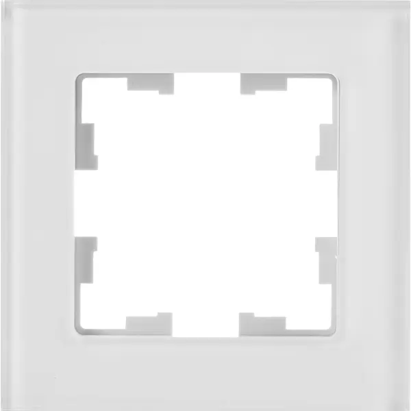 Рамка для розеток и выключателей IEK Brite 1 пост стекло цвет белый накладка для розетки 1 1 пост белый