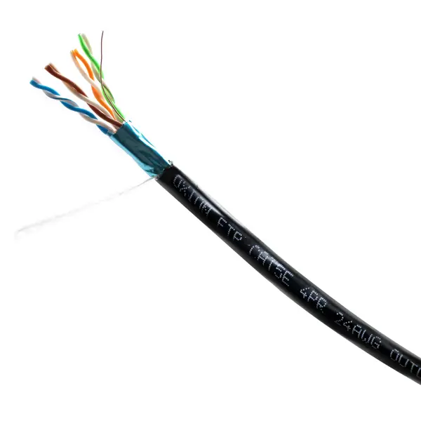 Кабель Oxion Outdoor FTP cat 5e 4x2х24 AWG на отрез кабель сетевой витая пара buro bu cca 050 ftp outdoor ftp 4 пары solid 0 5мм cca 305м