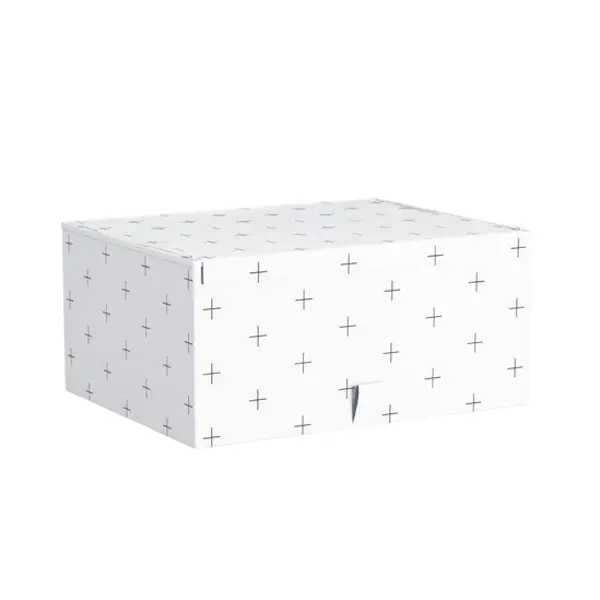 Короб для хранения Spaceo 16.5x36x28 см полиэстер цвет белый короб spaceo kub 15x15x31 см 6 31 л полиэстер черно белый