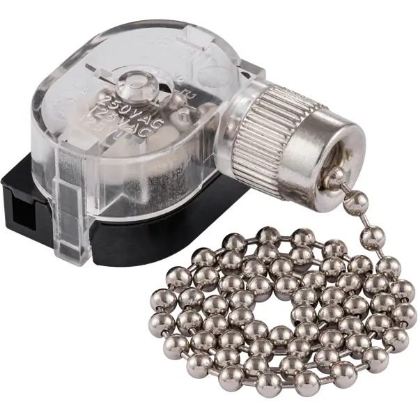 Выключатель на цепочке 20 см цвет серебро выключатель для настенного светильника rexant 06 0243 a золото