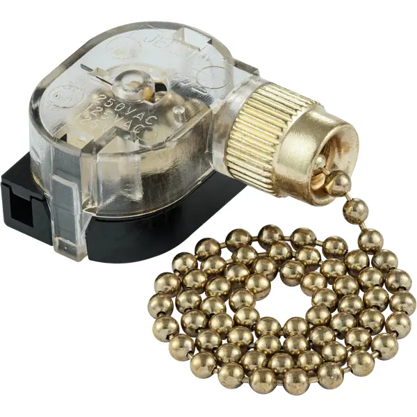 Выключатель на цепочке 20 см цвет золото выключатель для настенного светильника rexant 06 0243 a золото