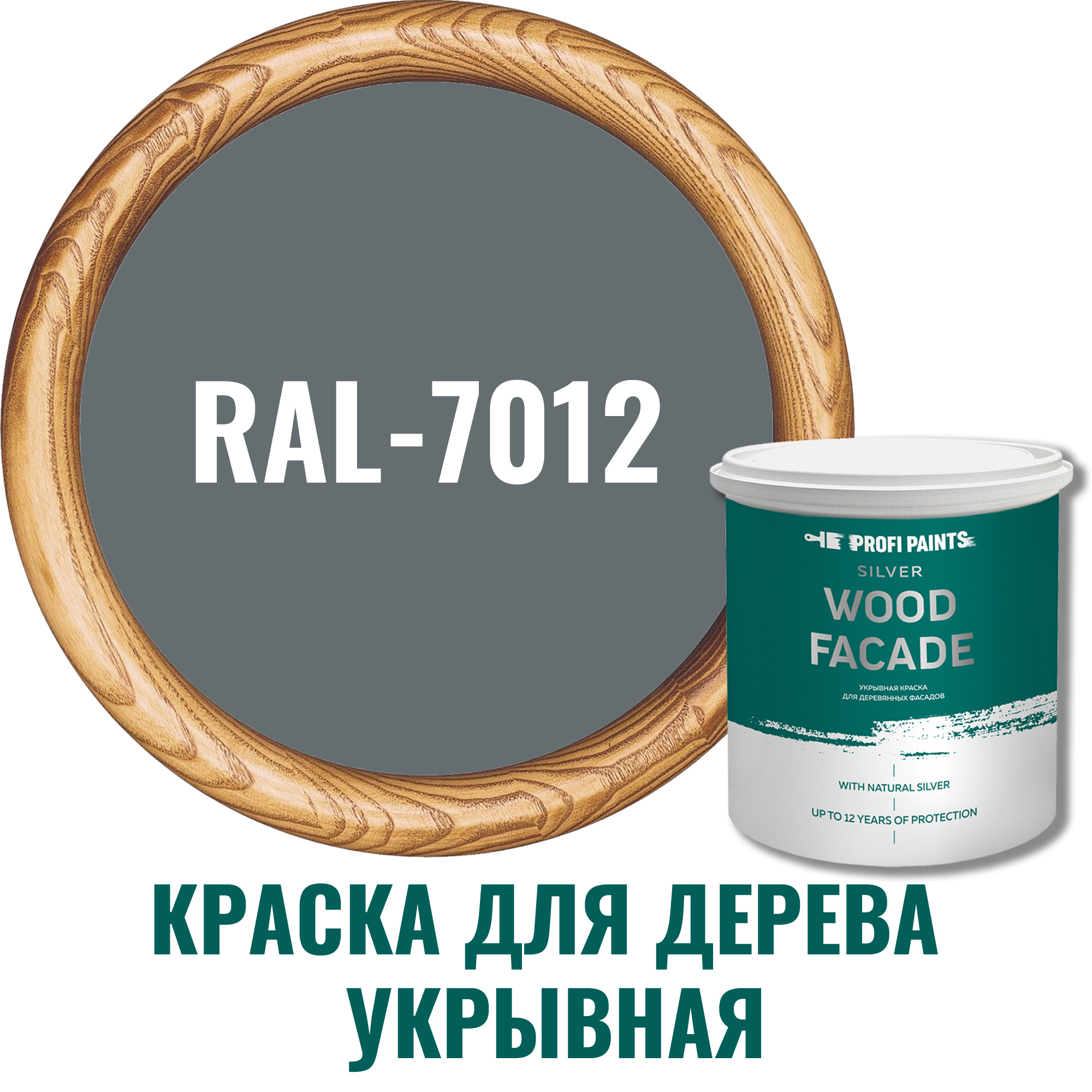 Краска фасадная Profipaints Silver wood fasade 11219_D_2 износостойкая  полуматовая цвет RAL-7012 серый - серебристый 0.9 л по цене 1800 ₽/шт.  купить в Туле в интернет-магазине Леруа Мерлен