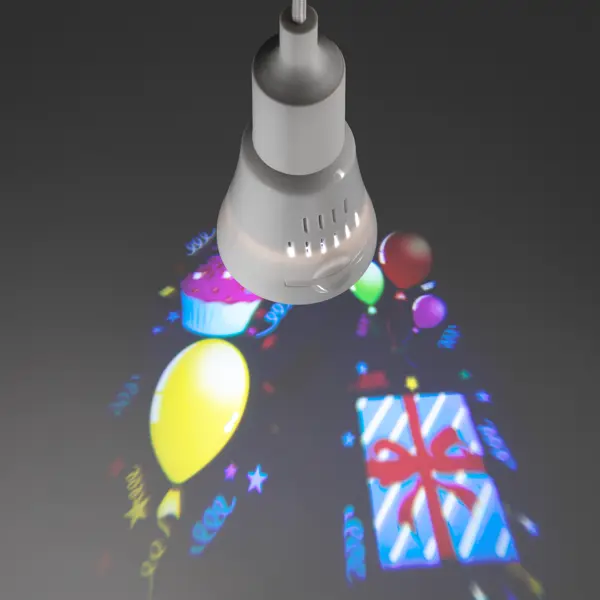 Лампа светодиодная Disco E27 230 В 4 Вт 320 лм, регулируемый цвет света RGB с паттернами диско лампа as seen on tv 1257