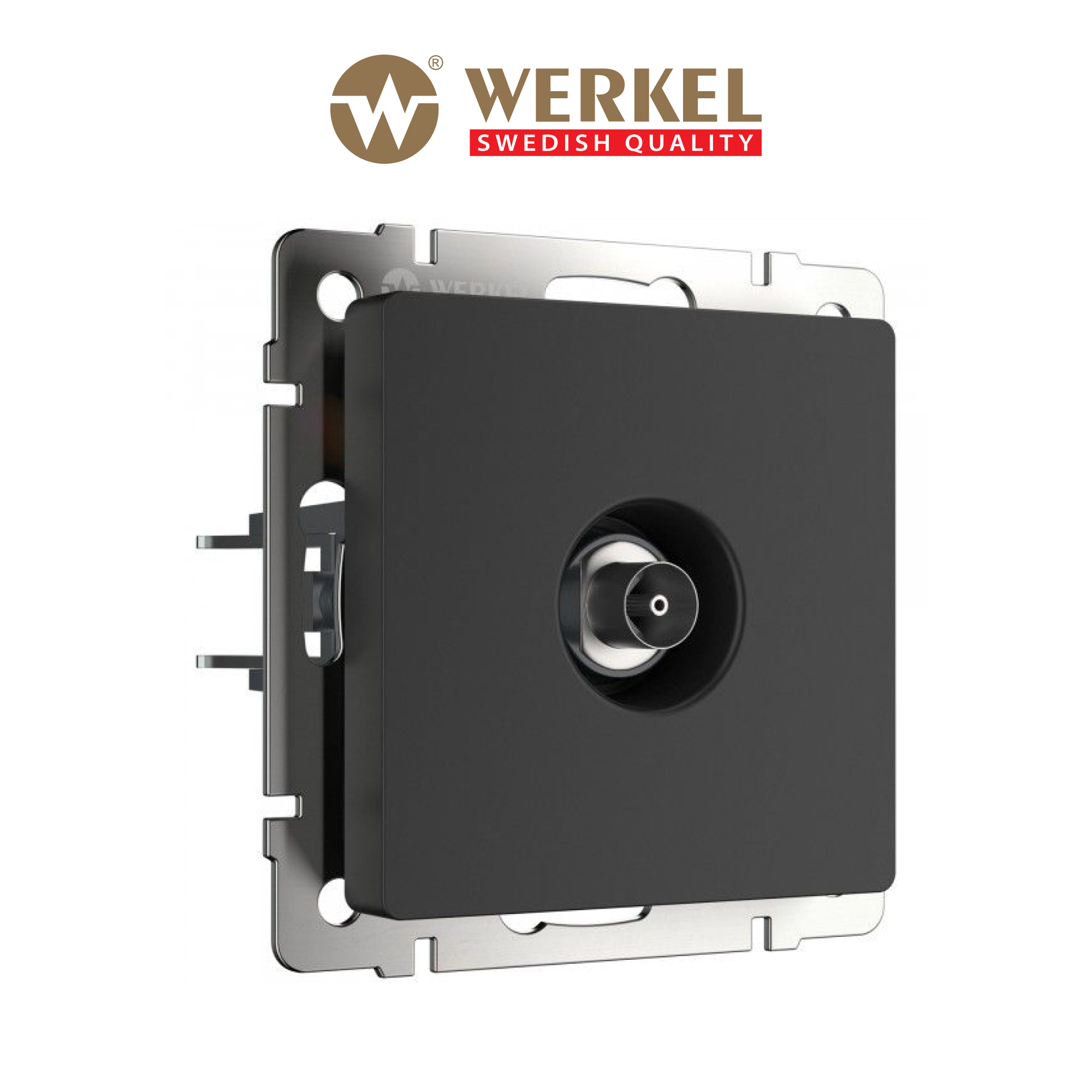  ТВ оконечная встраиваемая Werkel a051612, цвет черный по цене .