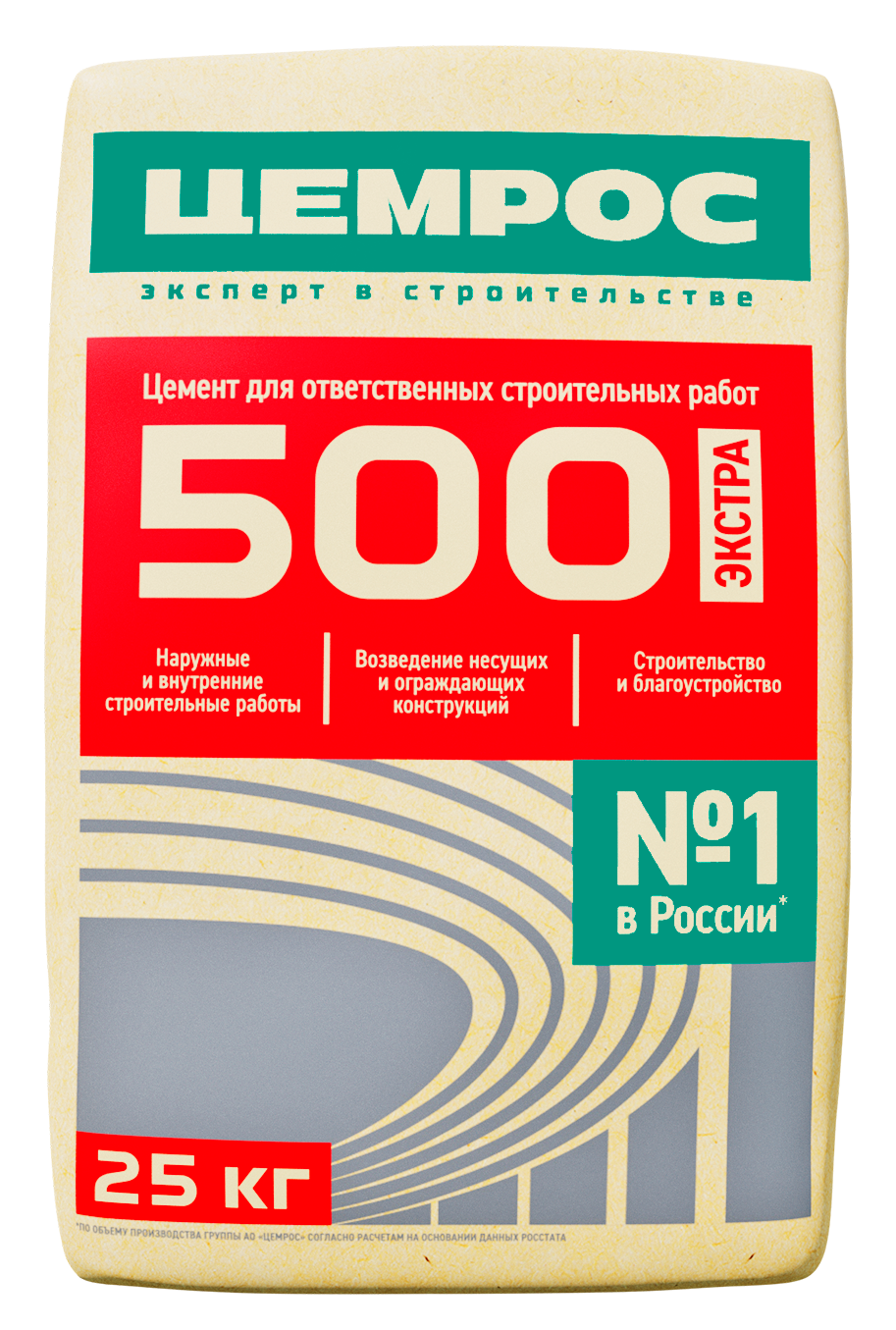 Цемент Цемрос M500 ЦЕМ I 42.5 Н 25 кг ✳️ купить по цене 345 ₽/шт. в Москве  с доставкой в интернет-магазине Леруа Мерлен