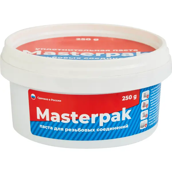 Паста уплотнительная Masterpak для воды 250 г паста уплотнительная masterpak для воды 70 г со льном