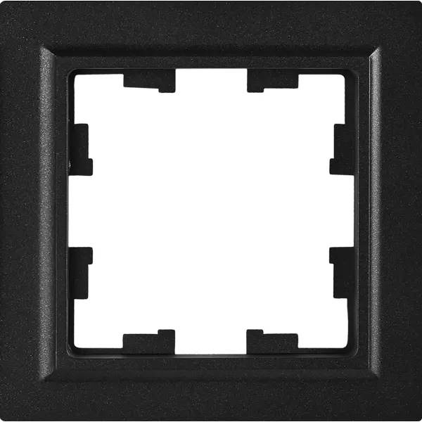 Рамка для розеток и выключателей IEK Brite 1 пост цвет черный рамка на 1 пост stekker катрин 39539