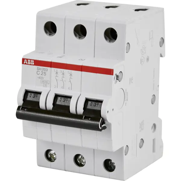 Автоматический выключатель ABB SH203 3P C25 А 6 кА автоматический дозатор электрического водяного насоса