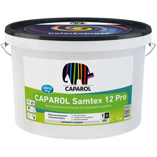 фото Краска для стен и потолков caparol samtex 12 pro цвет белый база a 9 л