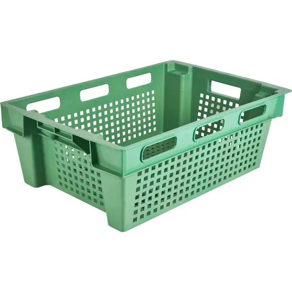 Ящик для сбора и хранения урожая 60х40х20 см 40 л полипропилен цвет зеленый