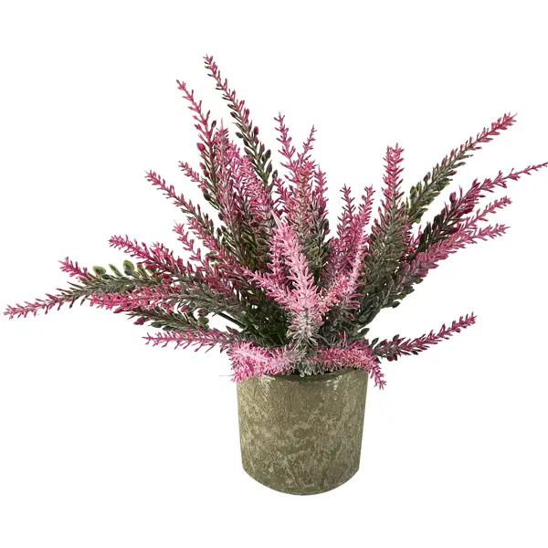 Искусственное растение Вереск розовый пластик 24 см искусственное растение клевер 41x22 см пластик зеленый