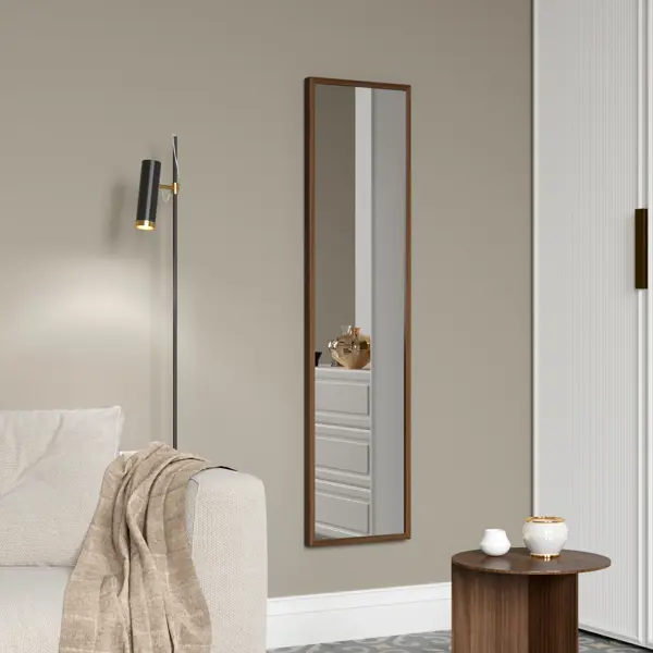 Зеркало декоративное Inspire Вега прямоугольник 30x120 см цвет орех