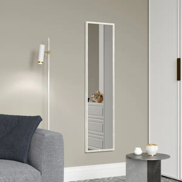 Зеркало декоративное Inspire Вега прямоугольник 30x120 см цвет белый антик зеркало декоративное настольное inspire lila 11x16 см белый