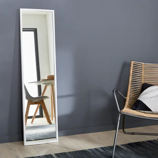 Зеркало декоративное Inspire Milo прямоугольное 30x120 см цвет белый зеркало мебелик beautystyle 8 белый п0003720
