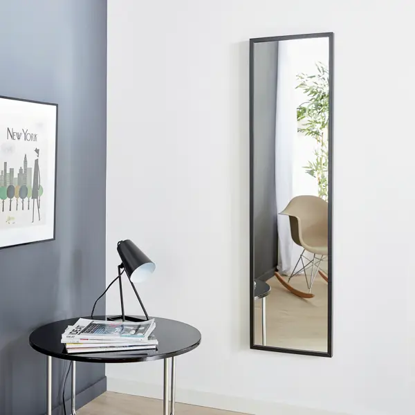 фото Зеркало декоративное inspire milo, прямоугольник, 30x120 см, цвет чёрный