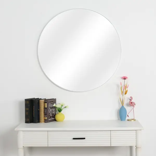 фото Зеркало декоративное настенное inspire focale, 81 см, цвет белый