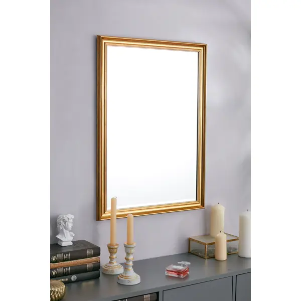Зеркало декоративное Inspire Классика прямоугольник золото античное 50x70 см зеркало corozo классика 105х80 подсветка сенсор белое sd 00000862