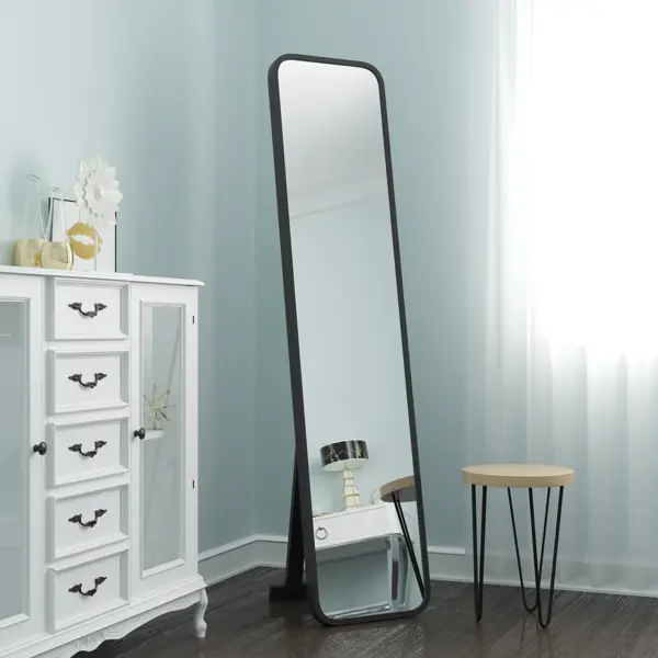 Зеркало декоративное напольное Inspire Монблан овальное 40x175 см цвет черный