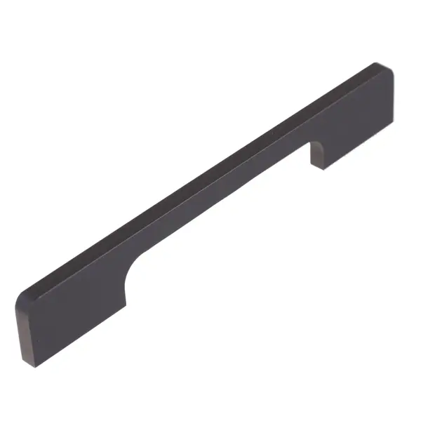 Ручка-скоба узкая мебельная 160 мм, цвет черный