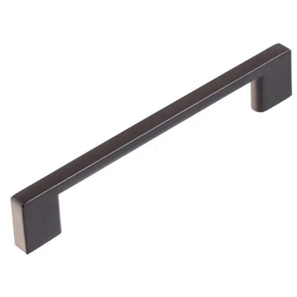 Ручка-скоба мебельная прямая мебельная 128 мм цвет черный