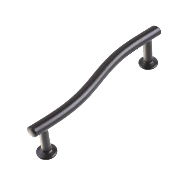 Ручка-скоба изогнутая мебельная 96 мм, цвет черный изогнутая усиленная ручная корщетка torgwin