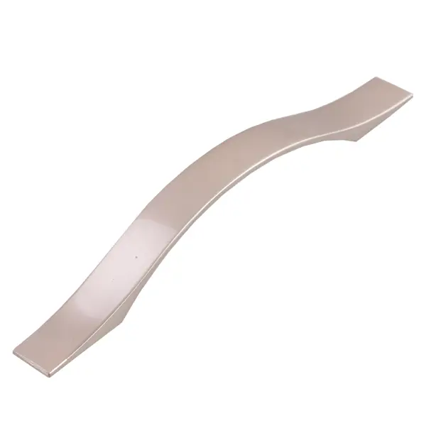 Ручка-дуга мебельная широкая 128 мм алюминий цвет никель дуга для трубы 25 мм palladium