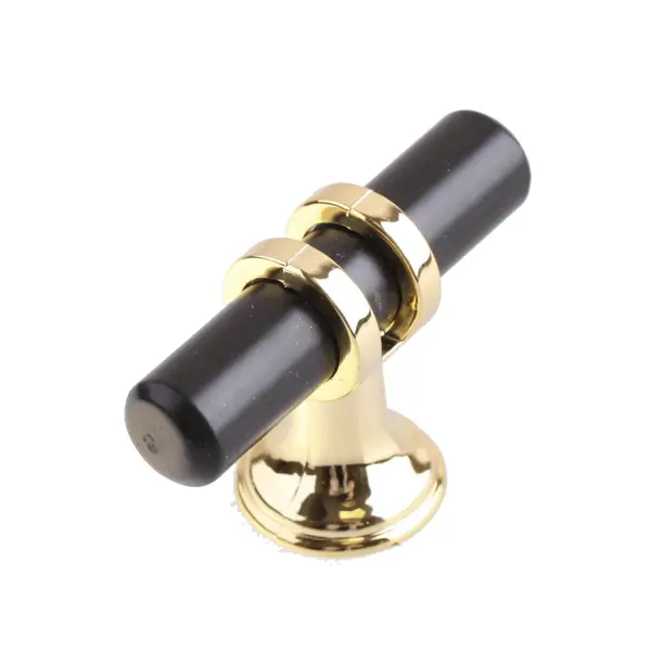Ручка-кнопка мебельная штырь цвет черно-золотой штырь подседельный для велосипеда author aco sp11 27 2x400мм blk алюминий 8 29382403