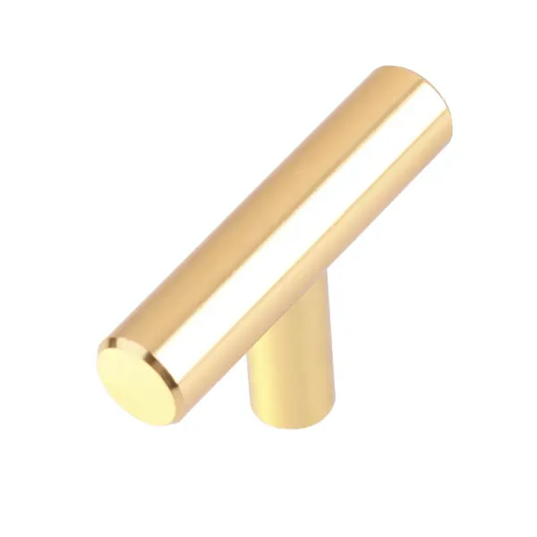 Ручка-кнопка мебельная штырь цвет глянцевое золото кнопка смыва alcaplast золото m575