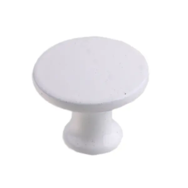 Ручка-кнопка мебельная цвет белый кнопка смыва oli narrow pure белый 192900 148300