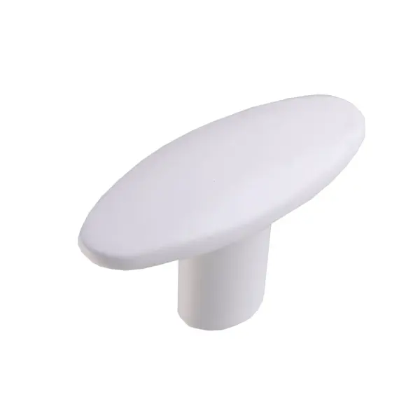 Ручка-кнопка мебельная овал цвет белый ручка кнопка мебельная inspire snow 395 мм белый