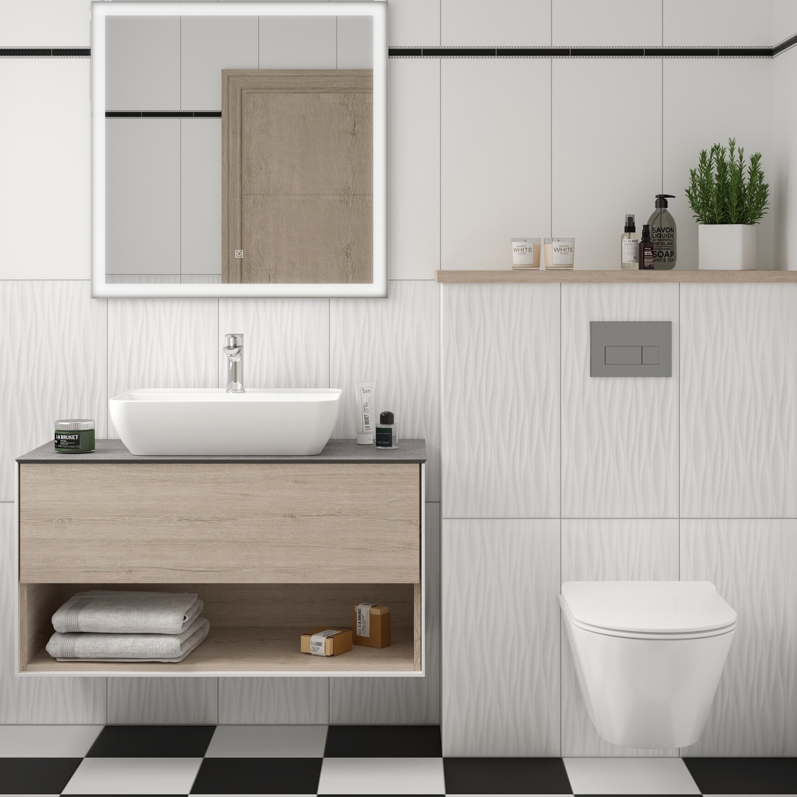 Плитка настенная Kerama Marazzi Фрост 11156R 30x60 см 1.62 м² матовая цвет белый