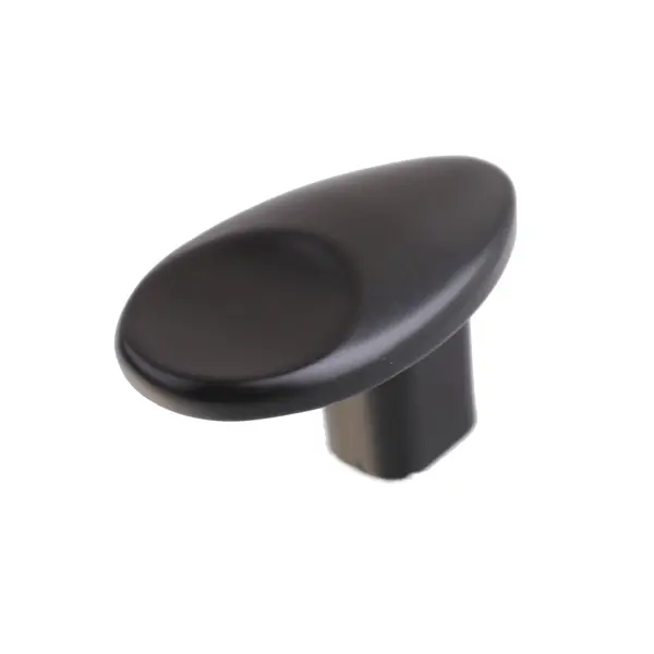 Ручка-кнопка мебельная ассиметричная цвет черный ручка кнопка мебельная 169 серебро