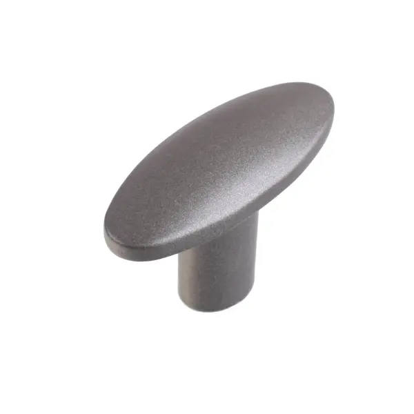 Ручка-кнопка мебельная овал цвет графит ручка кнопка мебельная 169 серебро