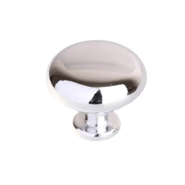 Ручка-кнопка мебельная цвет хром кнопка металлическая oxion винт серебристый