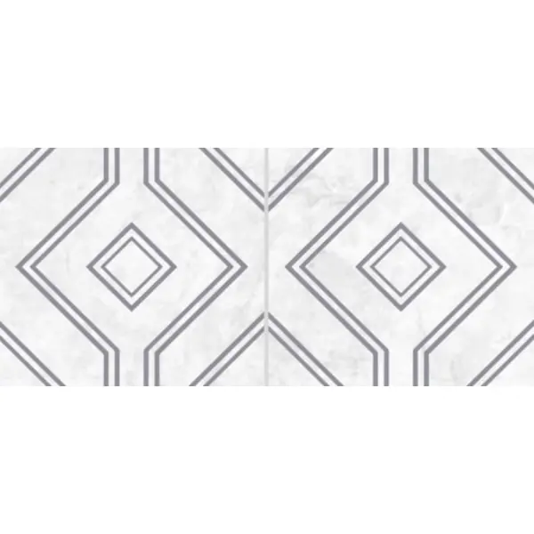 Фото Плитка настенная Cersanit Mare 17075 20x44 см 1.056 м² глянцевая цвет бело-серый геометрия