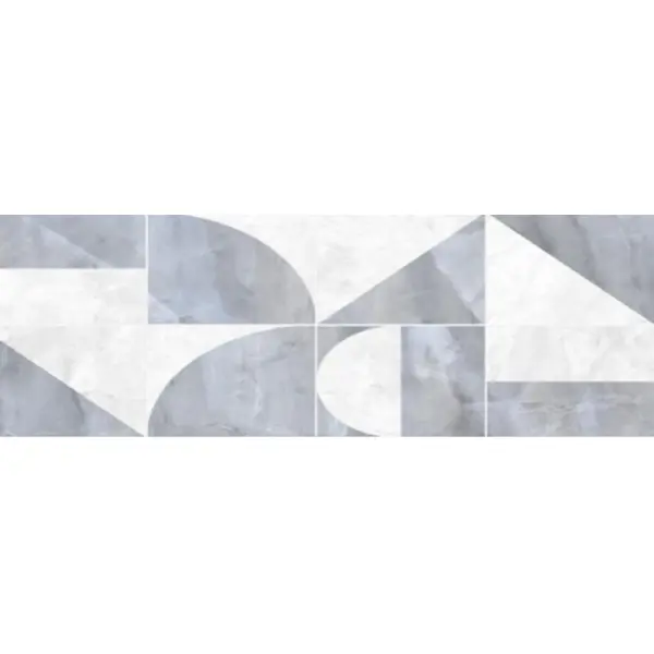 Фото Плитка настенная Cersanit Mare 17071 20x44 см 1.056 м² глянцевая цвет бело-серый пэчворк