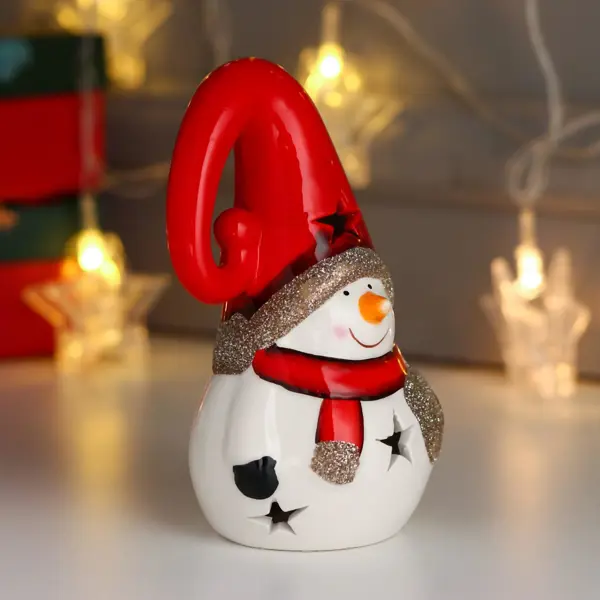 Рождественская игрушка для собак Trixie Снеговик с колпаком 20 см (плюш)