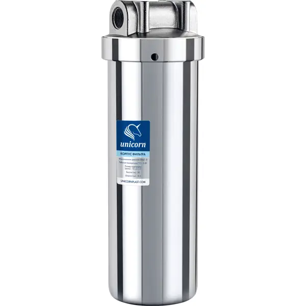 Магистральный фильтр для холодного и горячего водоснабжения (ХВС/ГВС) Unicorn FH2PSS 12 LM SL10 1/2