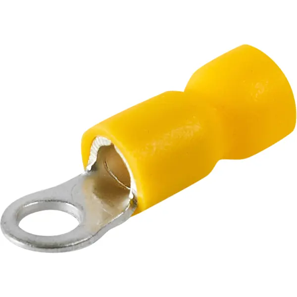 Наконечник кольцевой изолированный НКИ 6-4 мм цвет желтый 10 шт. кольцевой изолированный наконечник ekf